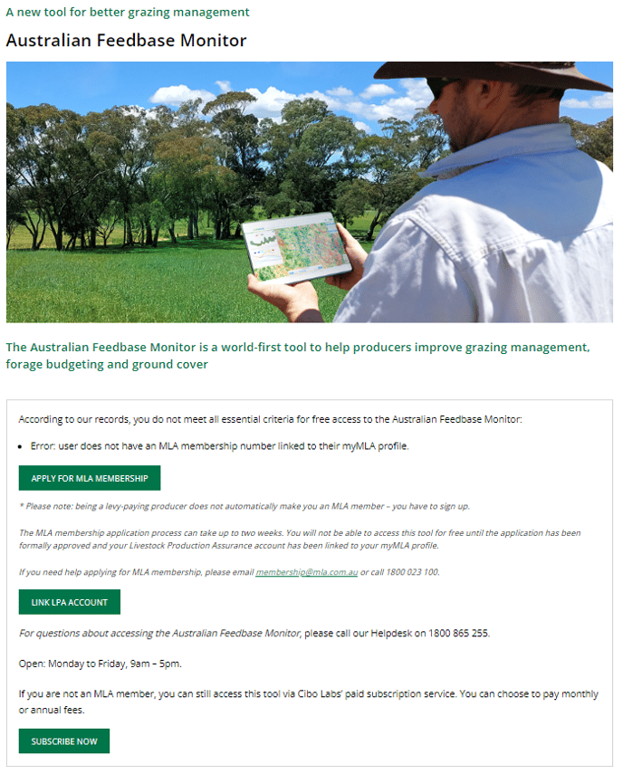 Australian Feedbase Monitor Error NonMember